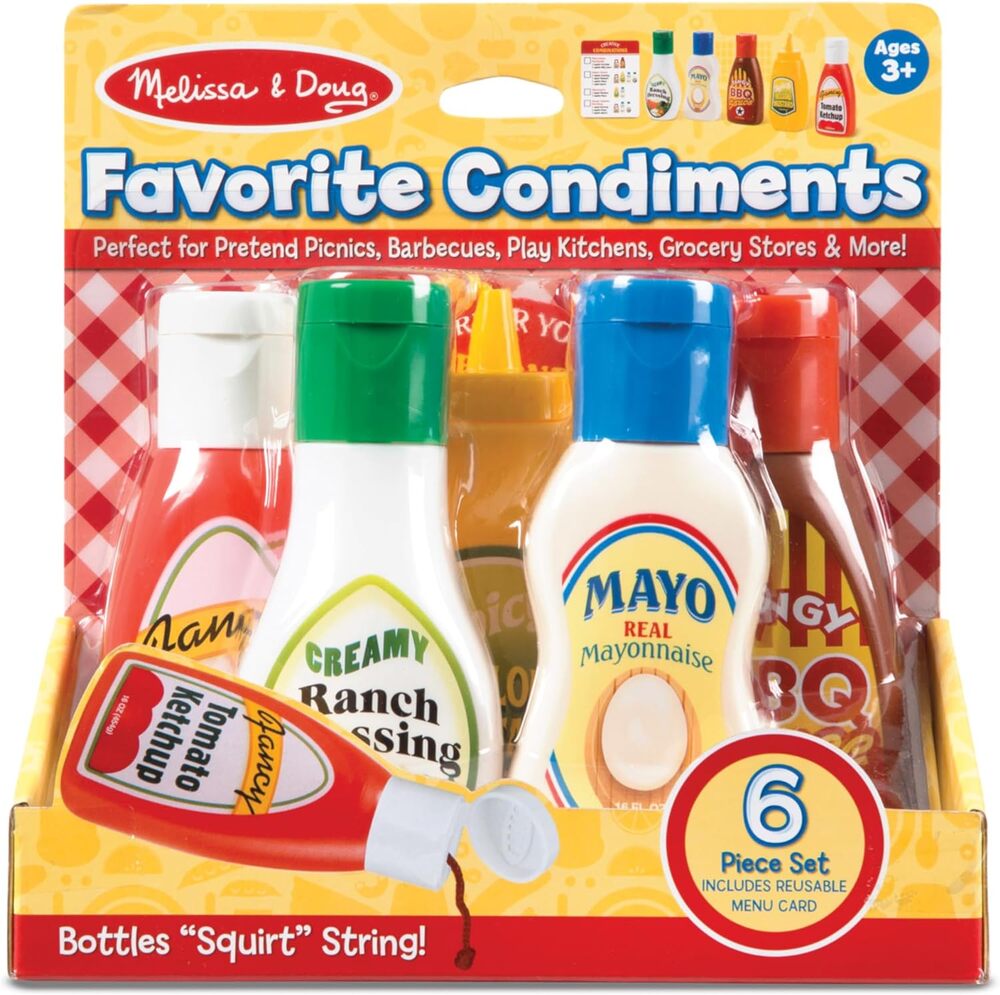 Melissa & Doug 5-Piece Favorite Condiments Play Food Set NWT